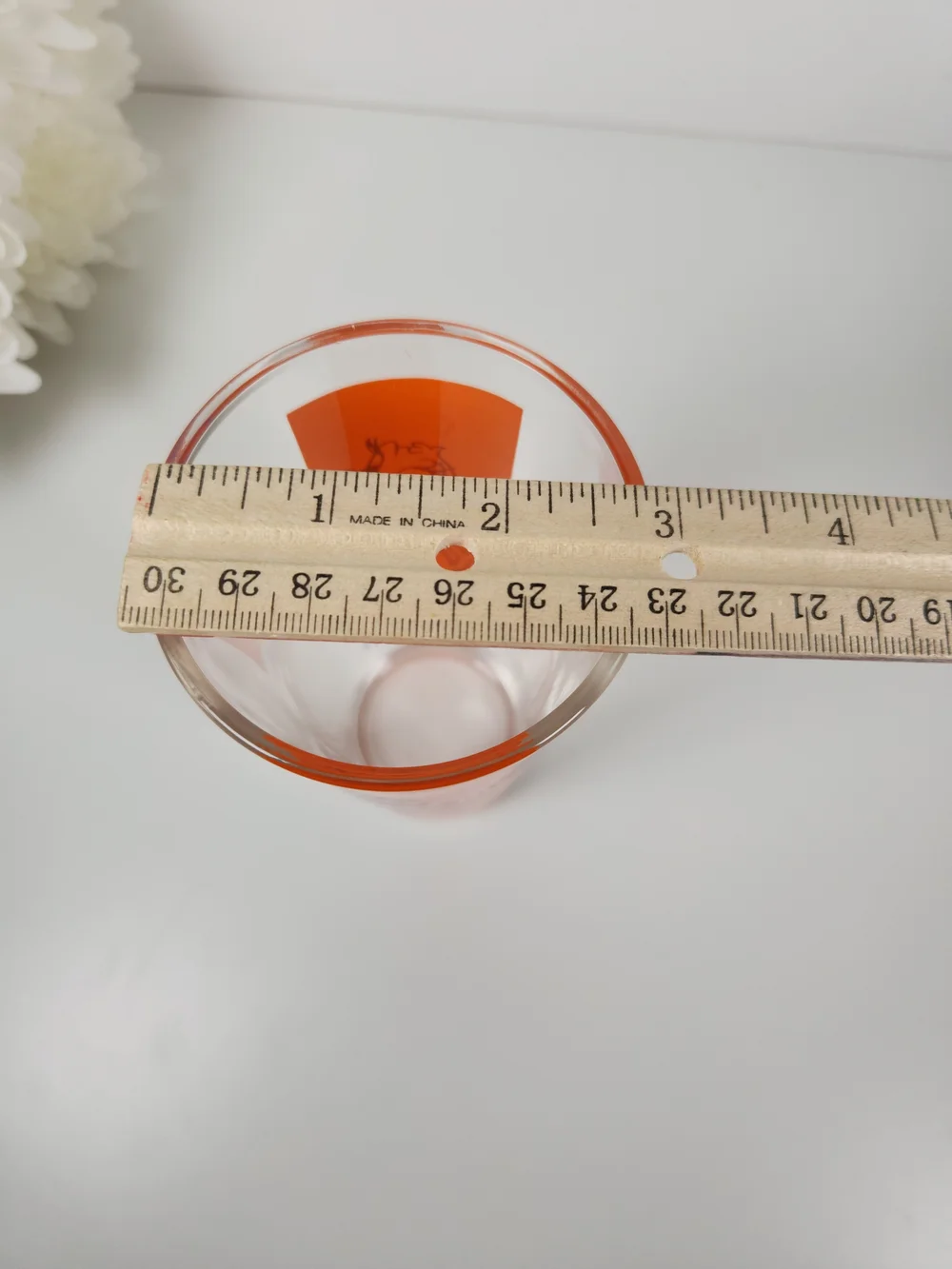 Vintage Donald Duck & Daisy Duck Orange Glass Tumbler | Vintage Walt Disney